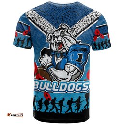 bulldogs rugby t shirt custom anzac bulldogs t shirt rlt13