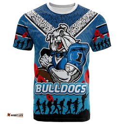 bulldogs rugby t shirt custom anzac bulldogs t shirt rlt13