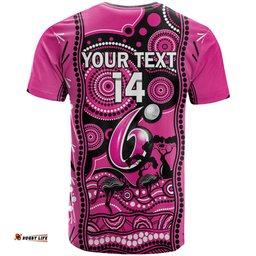 custom sydney sixers cricket t shirt happy australia day aboriginal art