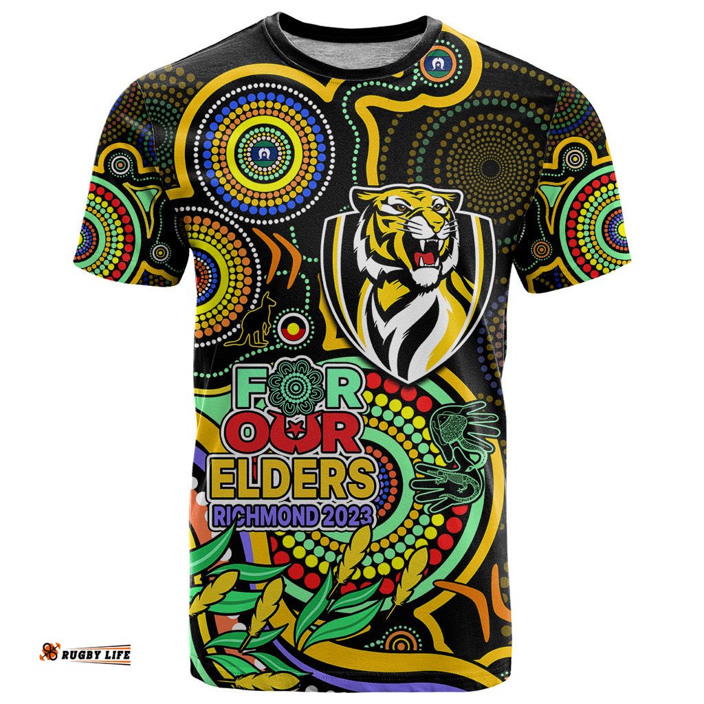 richmond football aboriginal art t shirt naidoc indigenous tribal