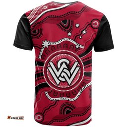 western sydney wanderers football t shirt aboriginal art