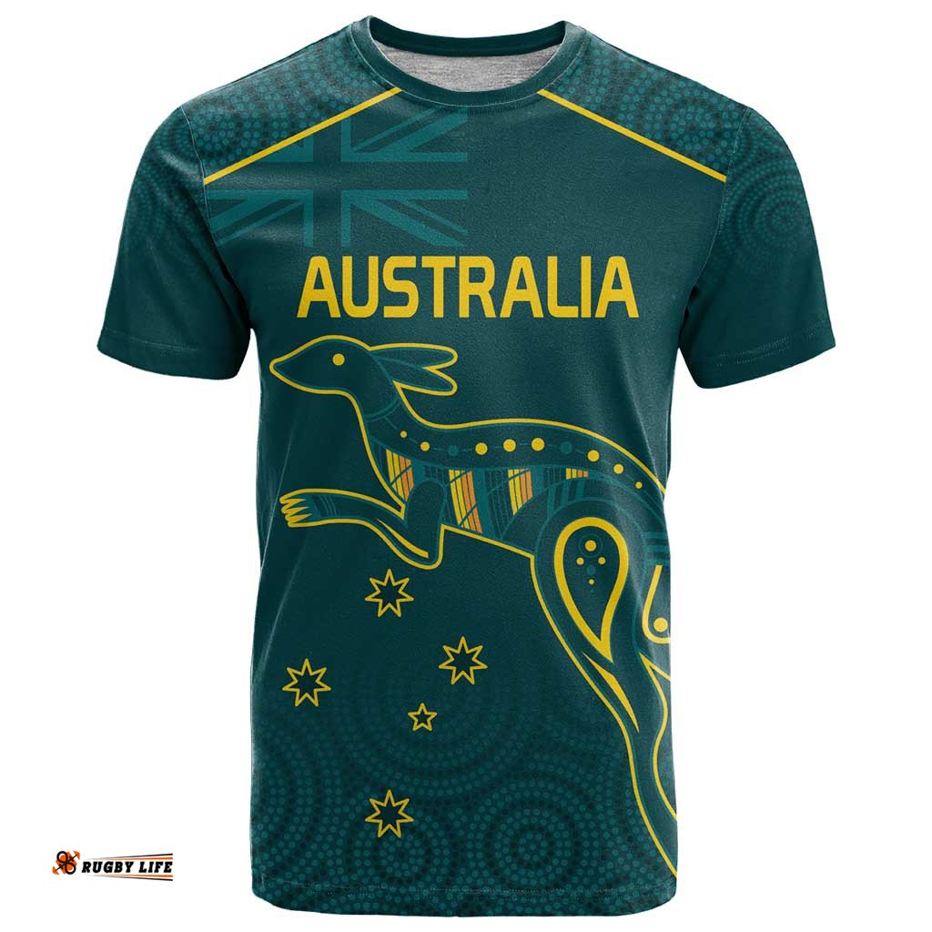 custom australia rugby t shirt proud of aussie kangaroo