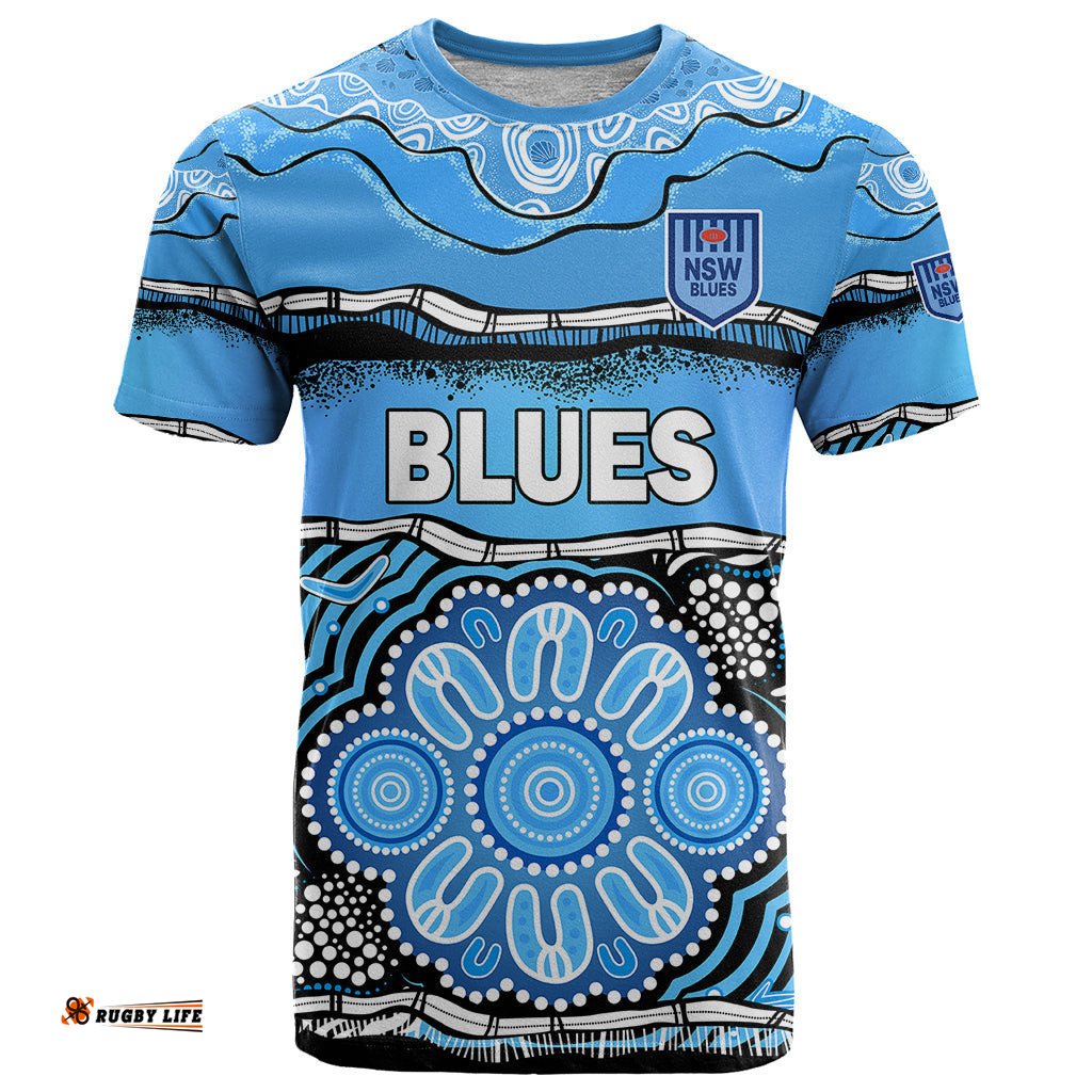 blues rugby aboriginal t shirt new south wales state of origin