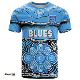 blues rugby aboriginal t shirt new south wales state of origin