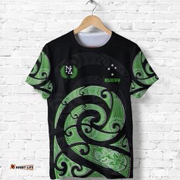 new zealand green rugby shirt maori rugby kirituhi tattoo t shirtAmazing Aussie