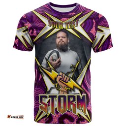 storm rugby t shirt personalised photo storm hand thunder with aboriginal pattern t shirt