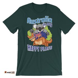t shirt kangaroo t shirt koala aus flag unisex