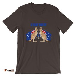 t shirt kangaroo t shirt aus flag unisex