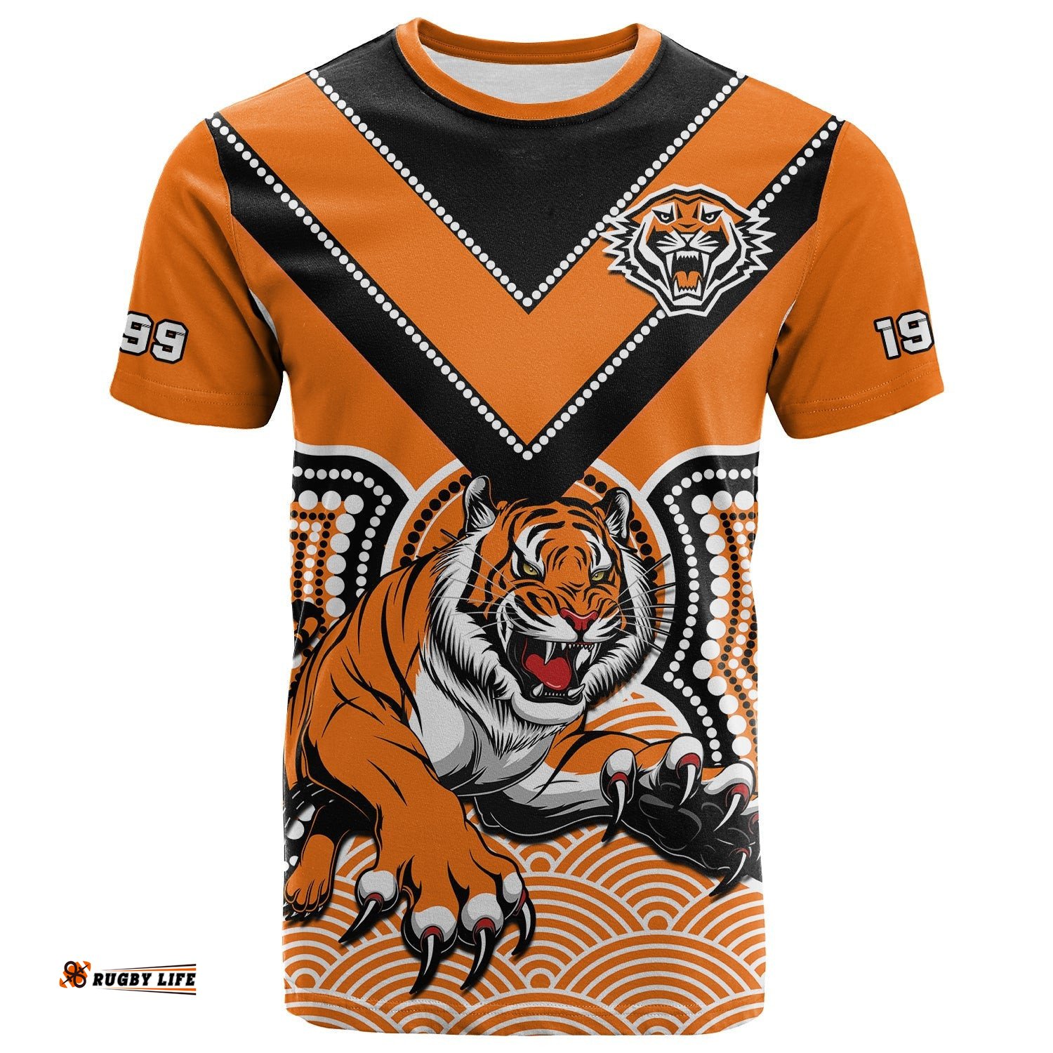 wests tigers rugby t shirt indigenous artsy