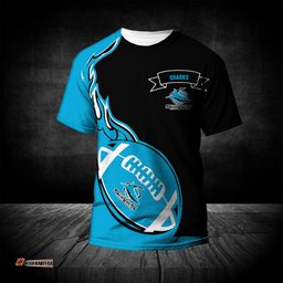 cronulla sutherland sharks t shirt flame ball nrl
