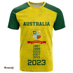 custom australia cricket t shirt history champions world cup unique