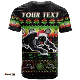 custom personalised penrith panthers christmas t shirt the riff aboriginal art merry xmas