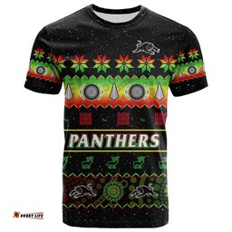 custom personalised penrith panthers christmas t shirt the riff aboriginal art merry xmas