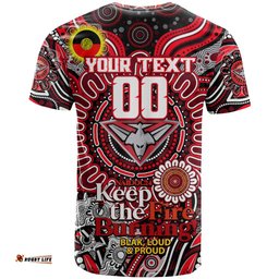 custom essendon bombers naidoc week 2024 t shirt mascot football dt02