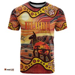 northern territory uluru t shirt ayers rock kangaroo aboriginal art