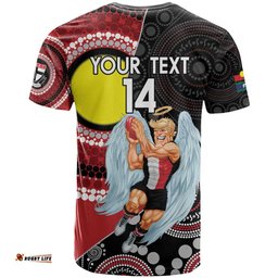 custom afl st kilda naidoc week t shirt keep the fire burning indigenous art