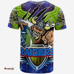 raiders rugby custom aboriginal t shirt the indigenous vikings power scratch style