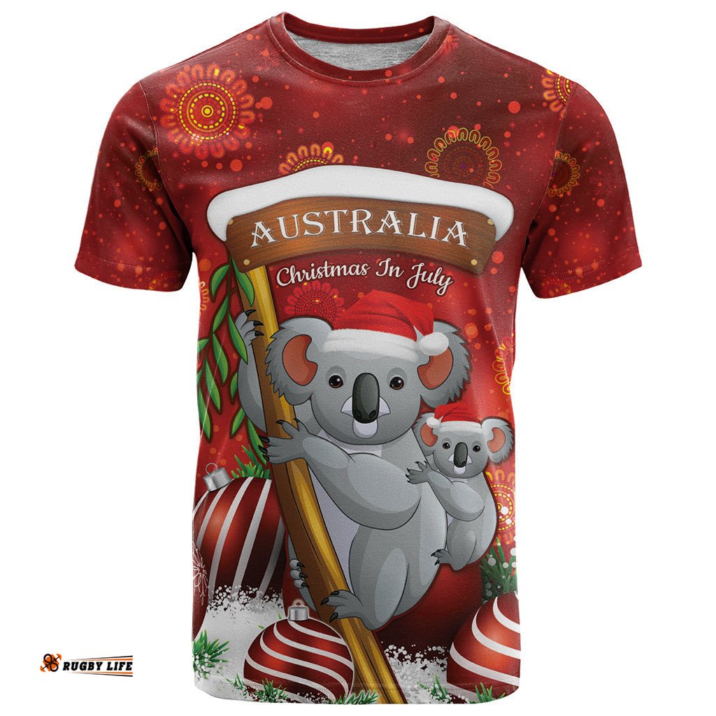 australia koala t shirt christmas in july red