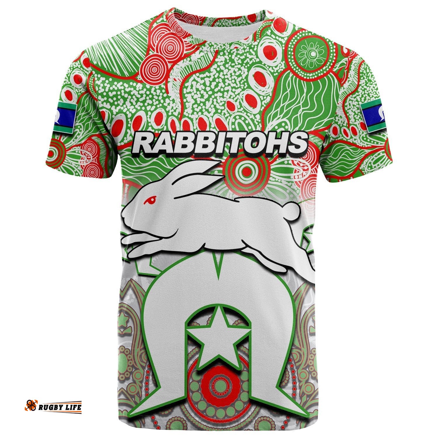 custom personalised rabbitohs torres strait islanders mix aboriginal t shirt