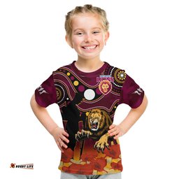 custom text and number brisbane lions football anzac 2023 t shirt aboriginal mix poppy camouflage