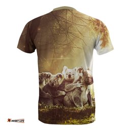 australia t shirt koala family landscape art