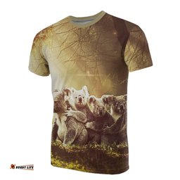 australia t shirt koala family landscape art