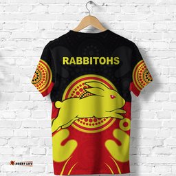custom personalised rabbitohs indigenous t shirt style aboriginal flag
