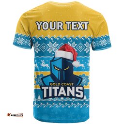 custom personalised titans rugby t shirt indigenous merry christmas