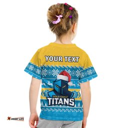 custom personalised titans rugby t shirt indigenous merry christmas