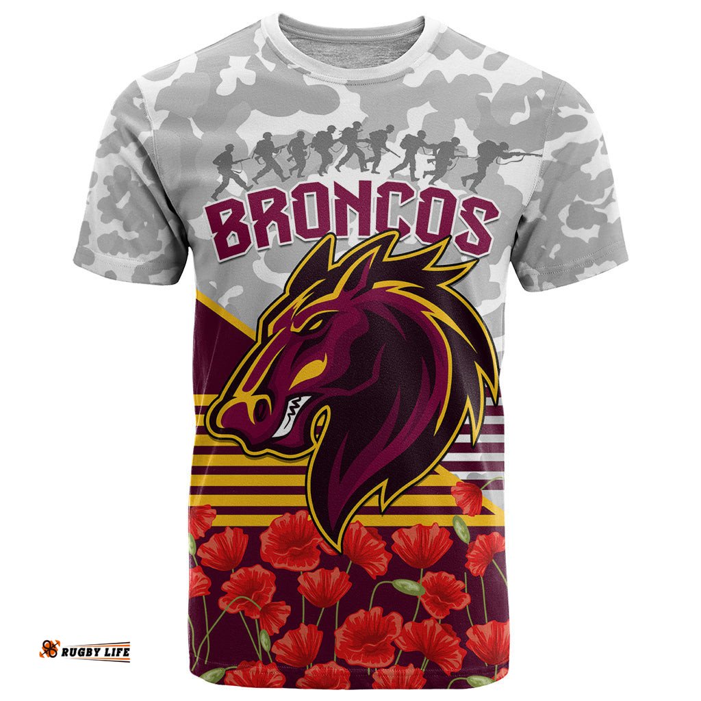 broncos rugby anzac day 2024 t shirt camouflage style