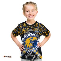 west coast eagles t shirt boomerang indigenous dots