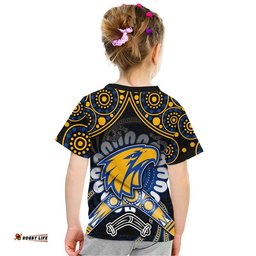 west coast eagles t shirt boomerang indigenous dots