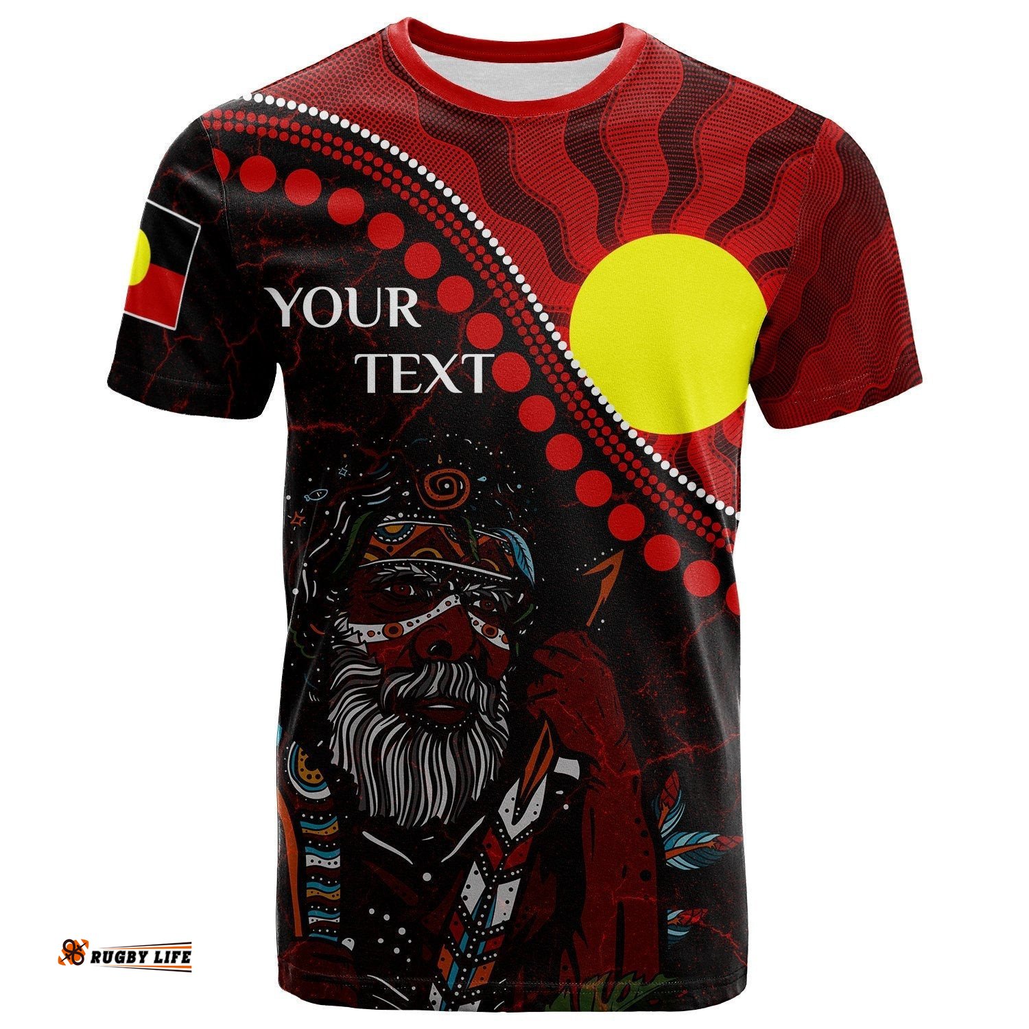 custom aboriginal t shirts indigenous people and sun