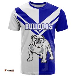 custom text and number nrl bulldogs t shirt mix jersey
