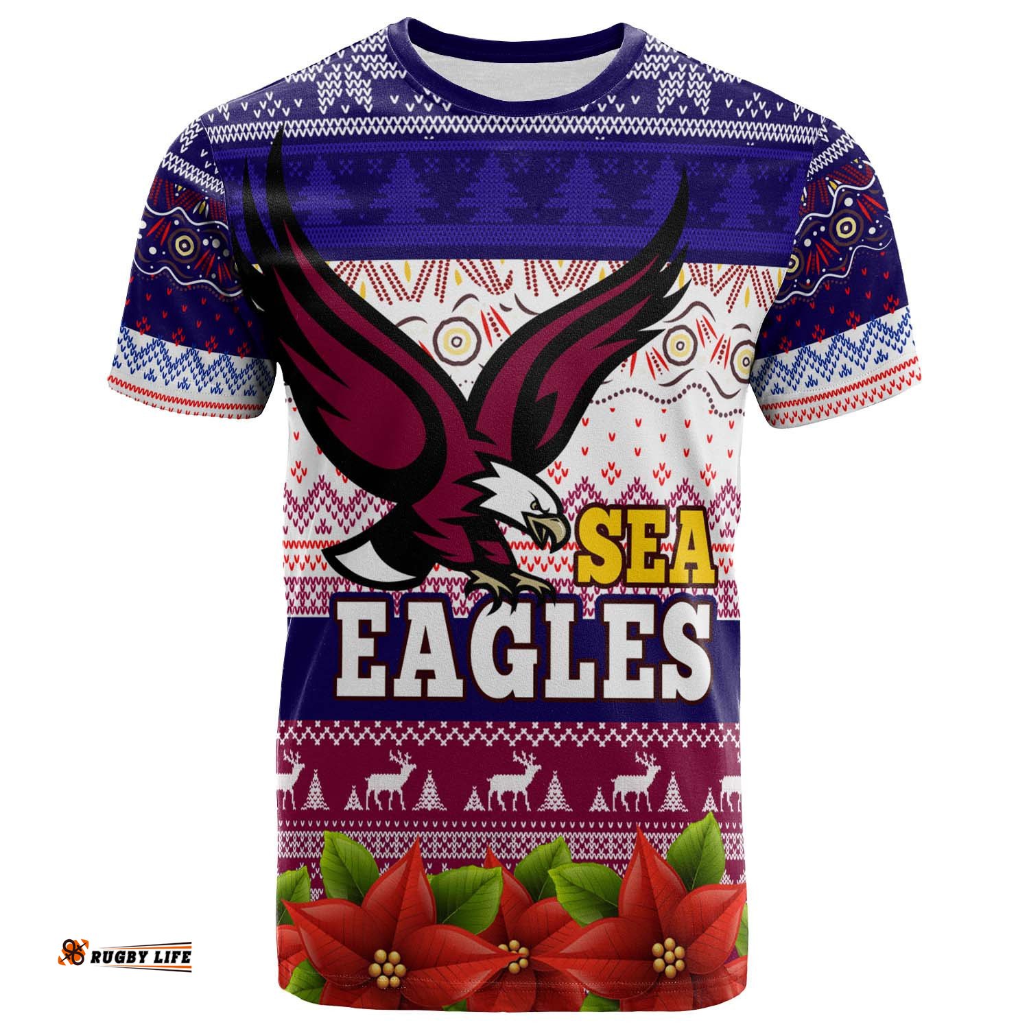 sea eagles rugby chrstmas t shirt custom sea eagles ugly christmas knitted t shirt