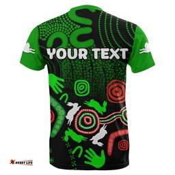 custom personalisedsouth sydney rabbitohs indigenous t shirt no.2