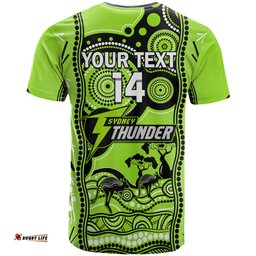 custom sydney thunder cricket t shirt happy australia day aboriginal art