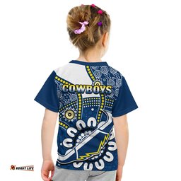 cowboys rugby t shirt indigenous art
