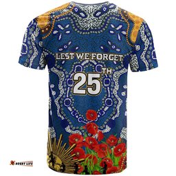 western force rugby t shirt anzac day western force with aboriginal poppy flower t shirt 0