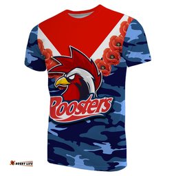 roosters t shirt anzac day army patterns