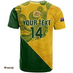 custom matildas soccer t shirt australian indigenous national color