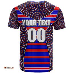 nrl knights t shirt mix dot aboriginal