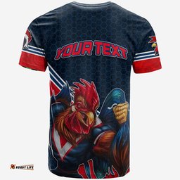 custom personalised roosters rugby t shirt mix aboriginal simple