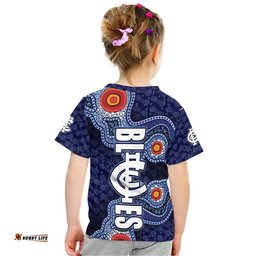 carlton blues indigenous aboriginal style t shirt