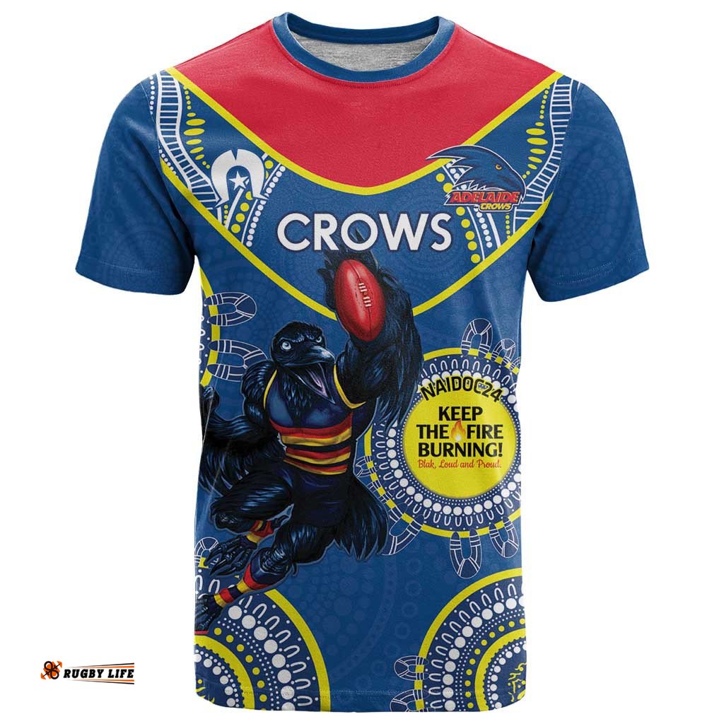 custom afl crows naidoc week t shirt keep the fire burning indigenous art
