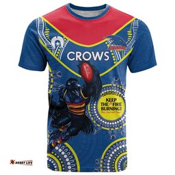 custom afl crows naidoc week t shirt keep the fire burning indigenous art