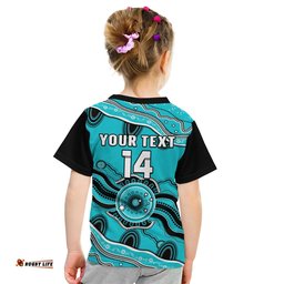 custom text and number brisbane heat cricket t shirt aboriginal painting