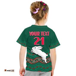 custom personalised rabbitohs australia day t shirt flag map and aboriginal wave