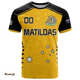 custom australia soccer t shirt matildas 2023 socceroos black vibe