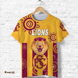 subiaco football club t shirt lions indigenous version gold